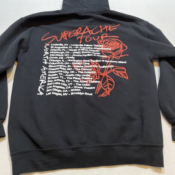 Conan Gray Superache Tour Mens Size M Black Hoodie Pullover Sweatshirt Music - Picture 6 of 7